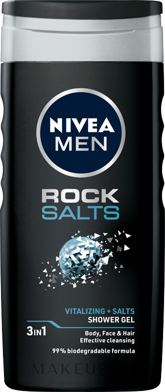 Żel pod prysznic dla mężczyzn do ciała, twarzy i włosów - NIVEA MEN Rock Salts Shower Gel — Zdjęcie 250 ml