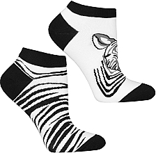 Skarpetki damskie CSD240-076, zebra - Moraj — Zdjęcie N2