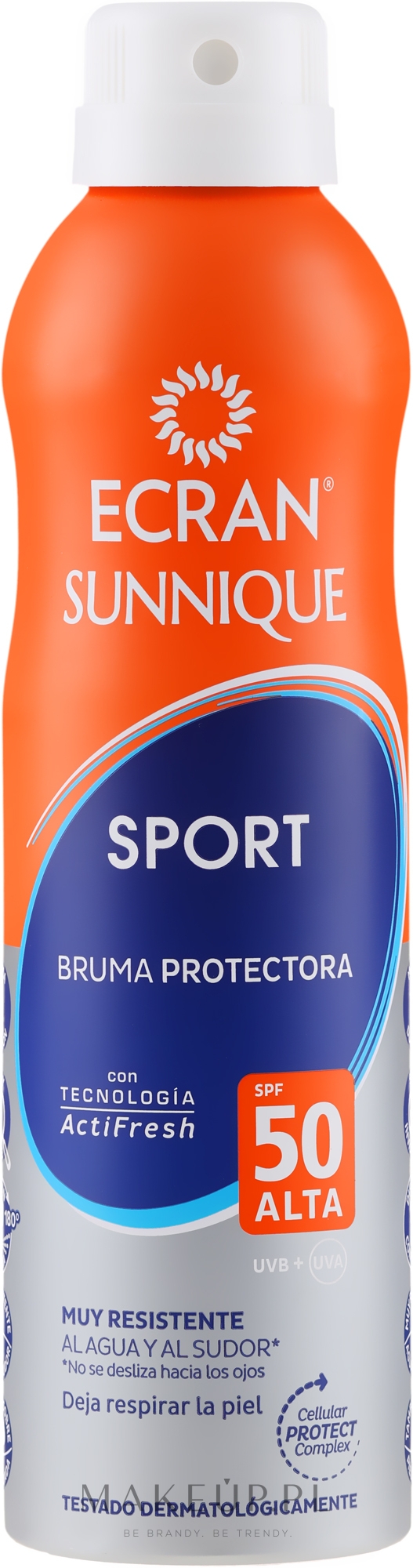 Spray z wysoką ochroną przeciwsłoneczną dla osób aktywnych z filtrem SPF 50 - Ecran Sun Lemonoil Sport Spray Invisible — Zdjęcie 250 ml