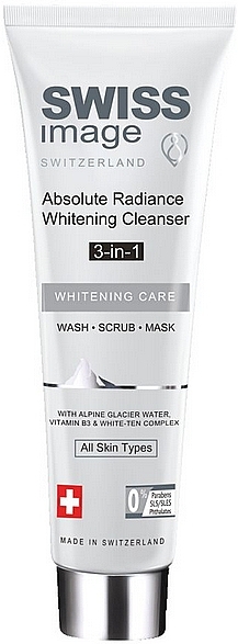 Wybielający scrub-maska do twarzy - Swiss Image Whitening Care Absolute Radiance Whitening 3-in-1 Cleanser — Zdjęcie N1