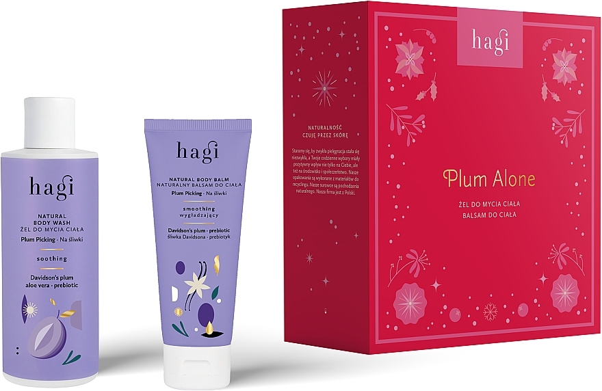 Zestaw - Hagi Plum Alone (sh/gel/150ml + b/balm//75ml) — Zdjęcie N1