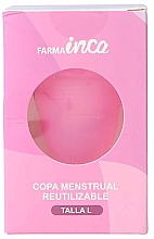 Kubeczek menstruacyjny duży, różowy - Inca Farma Menstrual Cup Large — Zdjęcie N4
