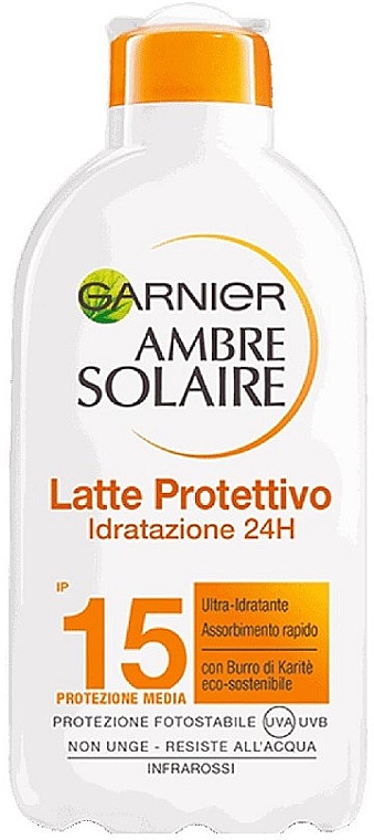 Mleczko do opalania do twarzy i ciała - Garnier Ambre Solaire Protection Lotion SPF15 — Zdjęcie N1