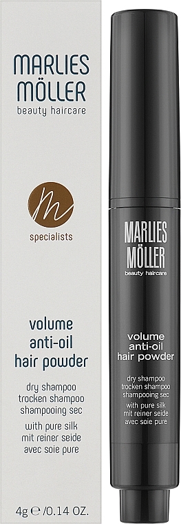 Suchy szampon zwiększający objętość z jedwabiem - Marlies Moller Specialists Volume Anti-Oil Hair Powder  — Zdjęcie N2