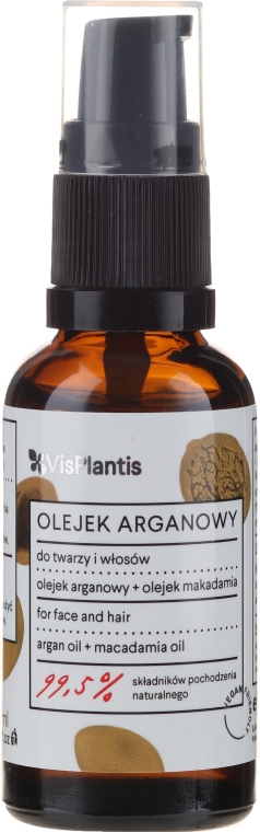 Olejek arganowy wzbogacony olejkiem macadamia - Vis Plantis Argan Oil — Zdjęcie N5