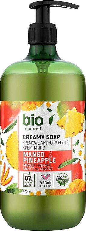 Kremowe mydło Mango i ananas - Bio Naturell Mango & Pineapple Creamy Soap — Zdjęcie N1