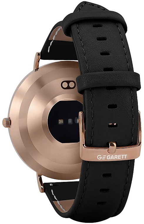 Smartwatch damski, złoty/czarny, skóra - Garett Smartwatch Verona — Zdjęcie N4