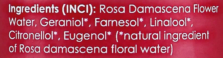 100% naturalna woda z róży damasceńskiej w sprayu - Your Natural Side Rozana Damascenskiej Spray — Zdjęcie N2