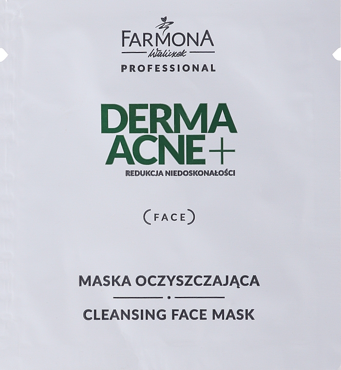 Maseczka oczyszczająca do twarzy - Farmona Professional Derma Acne+ Cleansing Face Mask (próbka) — Zdjęcie N1