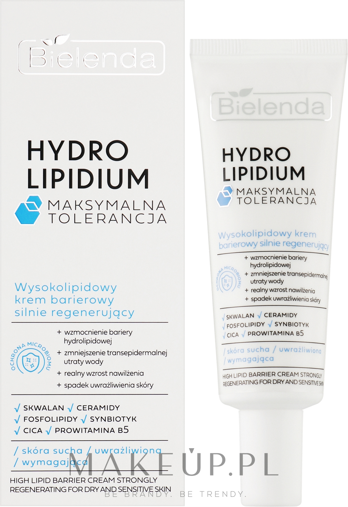 Rewitalizujący krem ​​do twarzy - Bielenda Hydro Lipidium Face Cream — Zdjęcie 50 ml