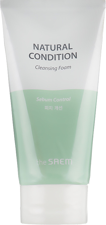 Pianka do mycia twarzy kontrolująca wydzielanie sebum - The Saem Natural Condition Cleansing Foam Sebum Controlling — Zdjęcie N1