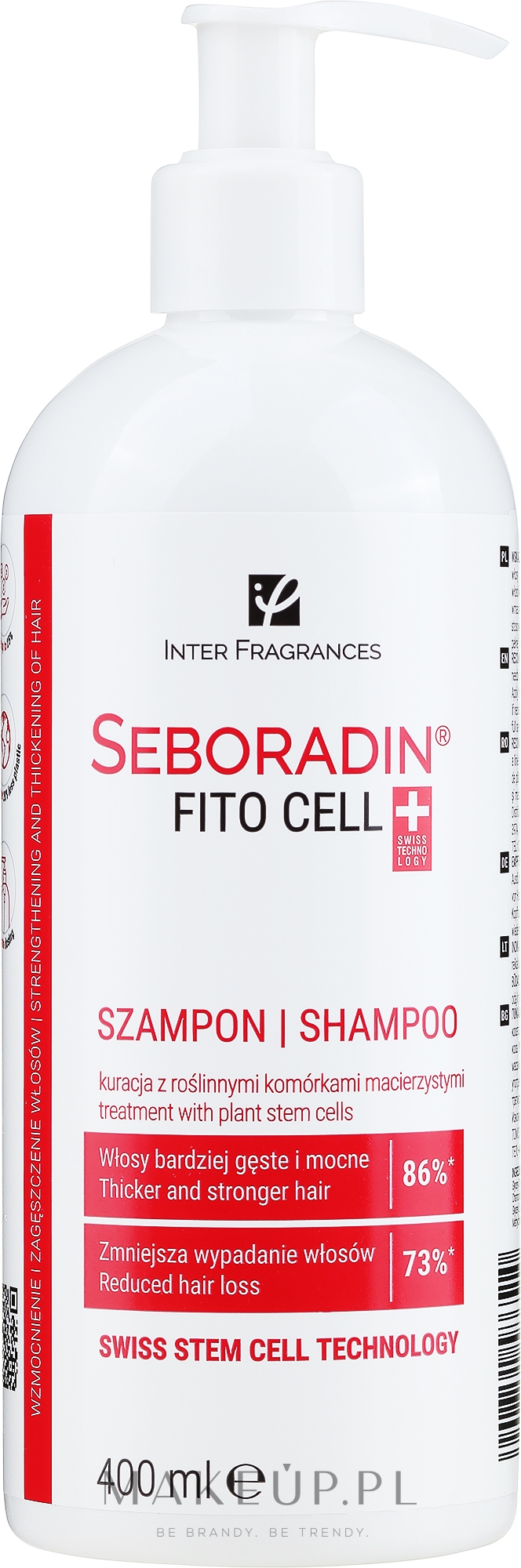 Wzmacniający szampon do włosów z roślinnymi komórkami macierzystymi - Seboradin FitoCell Shampoo — Zdjęcie 400 ml