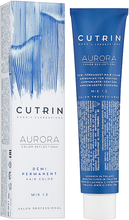 Farba do włosów bez amoniaku - Cutrin Aurora Demi Color 	 — Zdjęcie N1