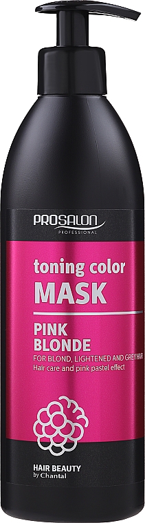 Odżywcza maska do włosów blond, rozjaśnianych i siwych - Prosalon Toning Color Mask Pink Blonde — Zdjęcie N1