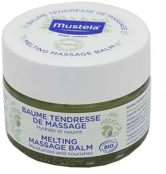 Balsam do masażu dla dzieci - Mustela Melting Massage Balm Organic — Zdjęcie N1