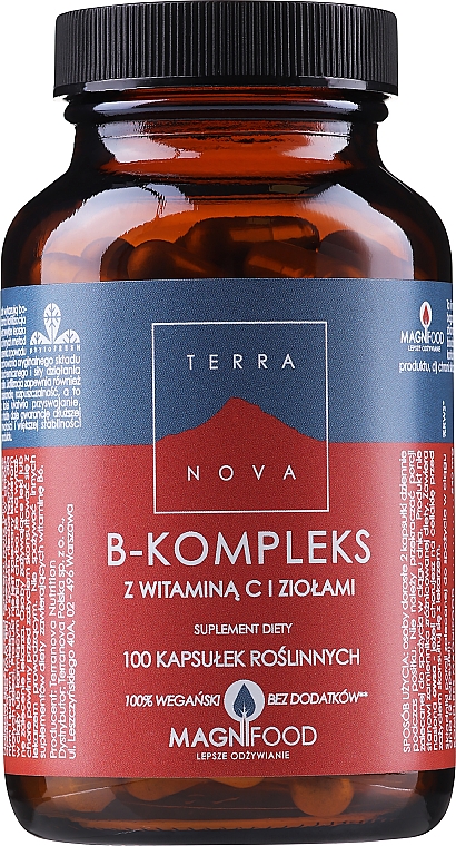Kompleks z witaminą C i ziołami - Terranova B Complex With Vitamin C — Zdjęcie N2