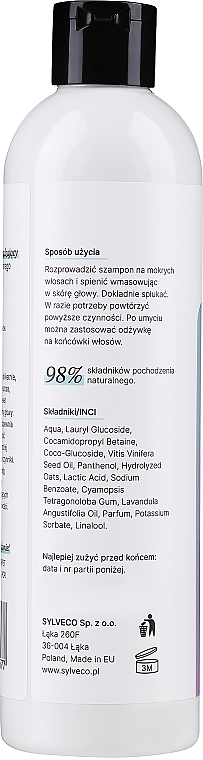Szampon do włosów Olej z pestek winogron i olejek lawendowy - Biolaven Shampoo — Zdjęcie N2