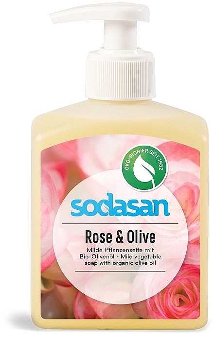 Mydło w płynie Róża i oliwka - Sodasan Liquid Rose-Olive — Zdjęcie N2
