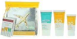 Kup Zestaw - Clarins Summer Essentials (f/cr/30ml + b/cr/75ml + aft/balm/75ml + bag)