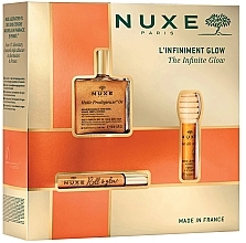 Kup Zestaw - Nuxe Huile Prodigieuse The Infinite Glow (oil/50ml + oil/roll-on/8ml + lip/balm/10ml)