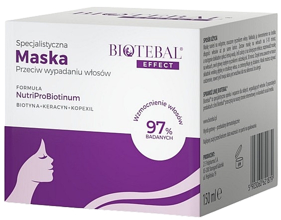 Maska przeciw wypadaniu włosów - Biotebal Effect Hair Mask  — Zdjęcie N1