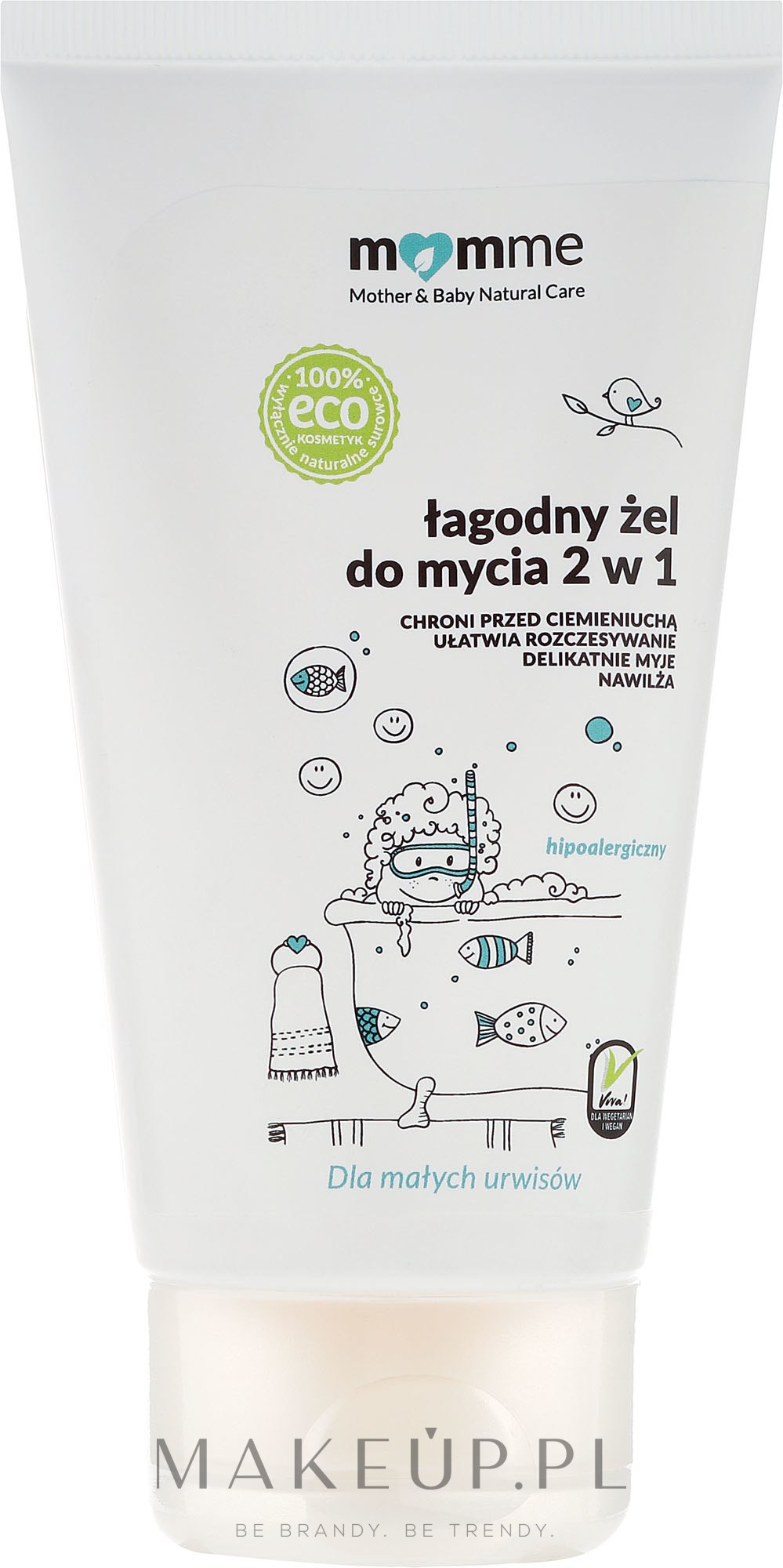 Łagodny żel do mycia 2 w 1 dla dzieci - Momme Baby Natural Care Mild Washing Gel 2 in 1 — Zdjęcie 150 ml