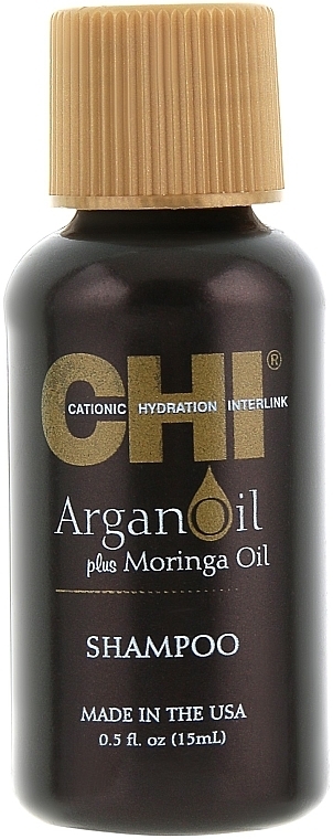 PRZECENA! Szampon odbudowujący włosy z olejem arganowym - CHI Argan Oil Plus Moringa Oil Shampoo * — Zdjęcie N1