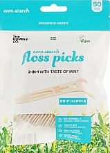 Kup Wykałaczki z nicią dentystyczną ze skrobi kukurydzianej Orzeźwiająca mięta - The Humble Co. Floss Picks