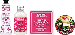 Kup Zestaw - Institut Karite Cherry Blossom (h/cr/30ml + sh/cr/50ml + soap/100g + butter/10ml + bag)