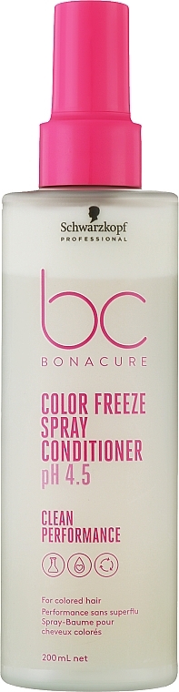 Odżywka do włosów farbowanych w sprayu - Schwarzkopf Professional Bonacure Color Freeze Spray Conditioner pH 4.5 — Zdjęcie N2