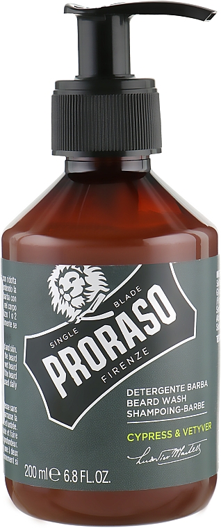 Zestaw - Proraso Cypress & Vetyver Beard Kit (balm/100ml + shmp/200ml + oil/30ml) — Zdjęcie N4