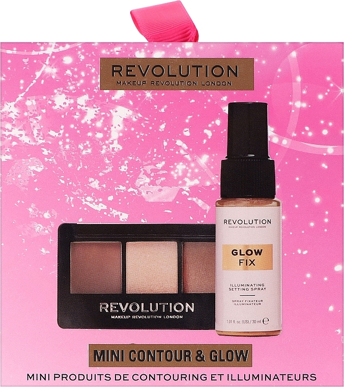 Zestaw, 2 produkty - Makeup Revolution Mini Contour & Glow Gift Set — Zdjęcie N1