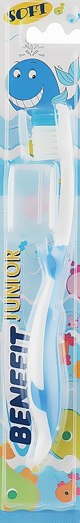 Szczoteczka do zębów dla dzieci, niebieska - Mil Mil Benefit Junior Soft — Zdjęcie N1