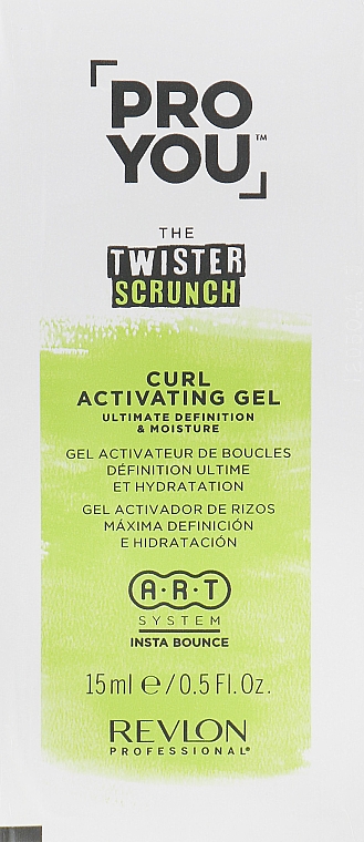 Nawilżający żel podkreślający skręt loków - Revlon Professional Pro You The Twister Scrunch Curl Activator Gel (próbka) — Zdjęcie N1