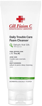 Pianka do mycia twarzy - Cell Fusion C Daily Trouble Care Foam Cleanser — Zdjęcie N1