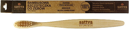 Miękka bambusowa szczoteczka do zębów - Sattva Bamboo 