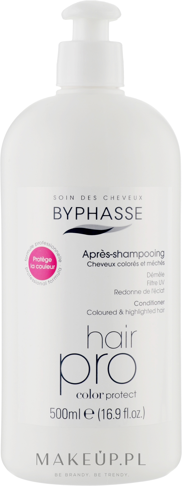 Odżywka do włosów farbowanych i rozjaśnianych - Byphasse Hair Pro Color Protect Conditioner — Zdjęcie 500 ml