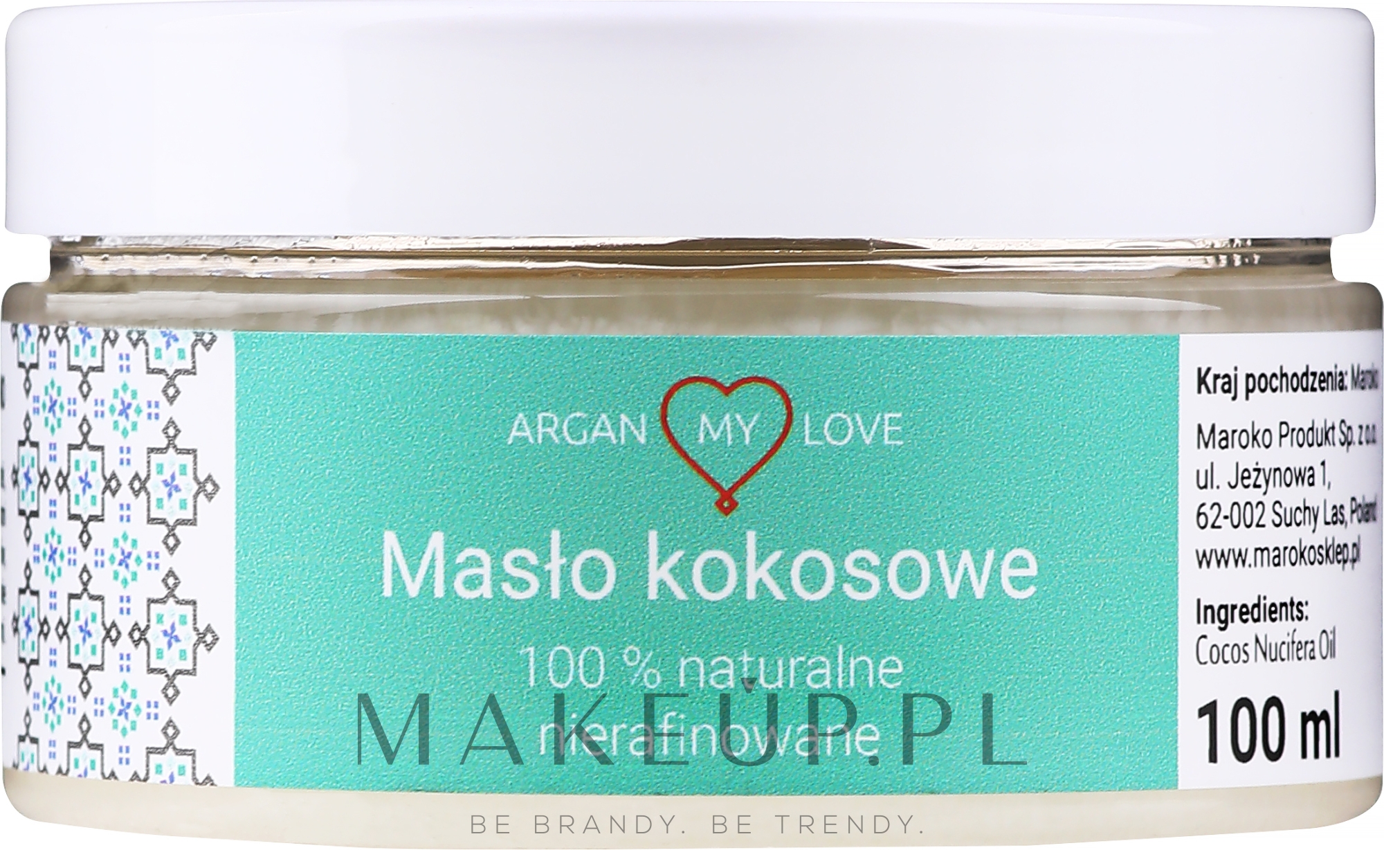 Naturalne nierafinowane masło kokosowe do ciała i włosów - Argan My Love Coconut Oil — Zdjęcie 100 ml