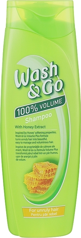 Szampon z ekstraktem z miodu do włosów pozbawionych objętości - Wash&Go 100 % Volume Shampoo — Zdjęcie N1