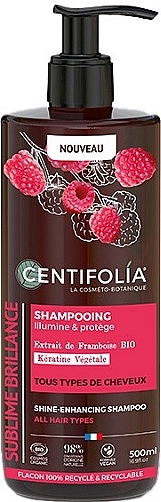 Szampon nadający włosom promienny połysk z maliną i keratyną - Centifolia Shine Enhancing Shampoo — Zdjęcie N2