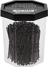 Wsuwki do włosów, 4,5 cm, czarne - Lussoni Wavy Hair Pins 4.5 cm Black — Zdjęcie N2