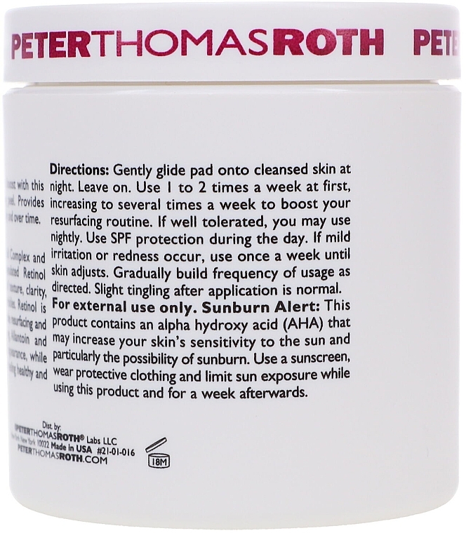 Płatki peelingujące - Peter Thomas Roth Even Smoother Glycolic Retinol Resurfacing Peel Pads — Zdjęcie N3