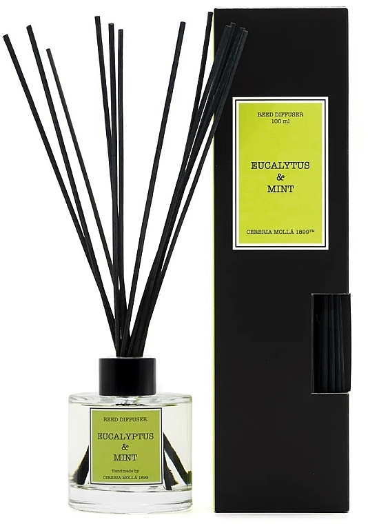 Dyfuzor zapachowy Eucalytus&Mint - Cereria Molla Eucalyptus & Mint Reed Diffuser — Zdjęcie N1