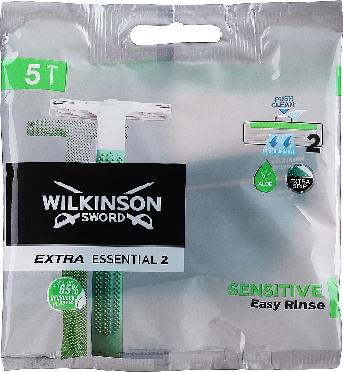 Zestaw jednorazowych maszynek do golenia dla mężczyzn - Wilkinson Sword Extra 2 Sensitive — Zdjęcie N1