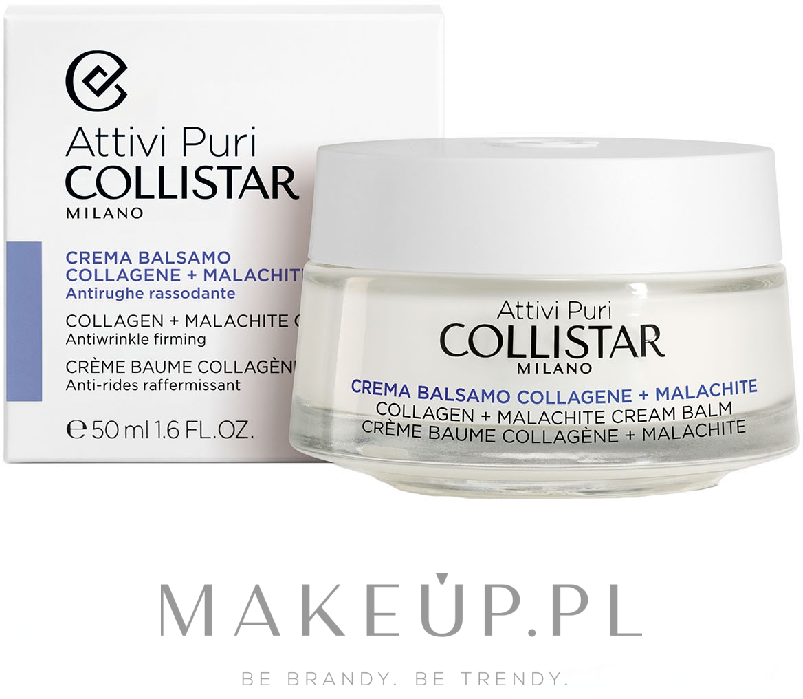 Przeciwzmarszczkowy balsam do twarzy z kolagenem - Collistar Pure Actives Collagen + Malachite Cream Balm — Zdjęcie 50 ml
