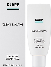 Oczyszczająca kremowa pianka do twarzy - Klapp Clean & Active Cleansing Cream Foam — Zdjęcie N3