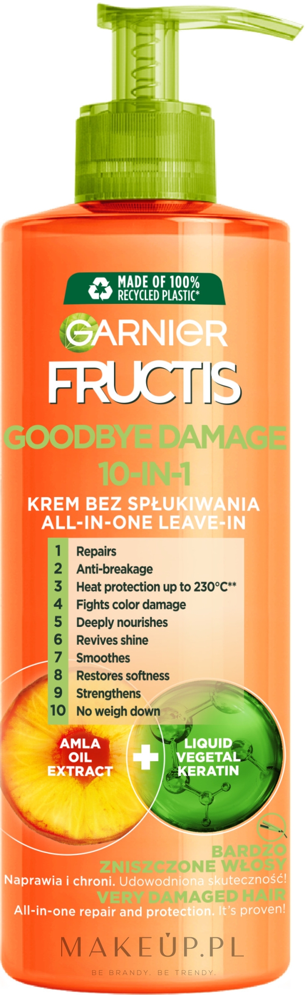 Garnier Fructis Goodbye Damage - Krem do włosów 10w1 bez spłukiwania — Zdjęcie 400 ml