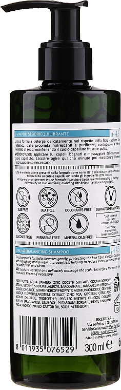 Szampon do włosów przetłuszczających się - Bothea Botanic Therapy Seboriequilibrante Shampoo pH 4.5 — Zdjęcie N2