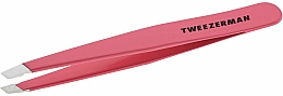 Pęseta do brwi, różowa - Tweezerman Brows Slant Tweezer Geranium — Zdjęcie N3