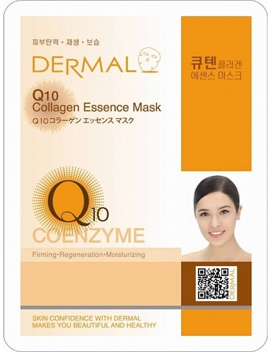 Kolagenowa maska ​​do twarzy w płachcie z koenzymem Q10 - Dermal Q10 Collagen Essence Mask  — Zdjęcie N1